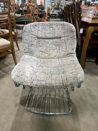 Rinaldi For Padova Italy MCM Stainless Steel Chair with Cushion