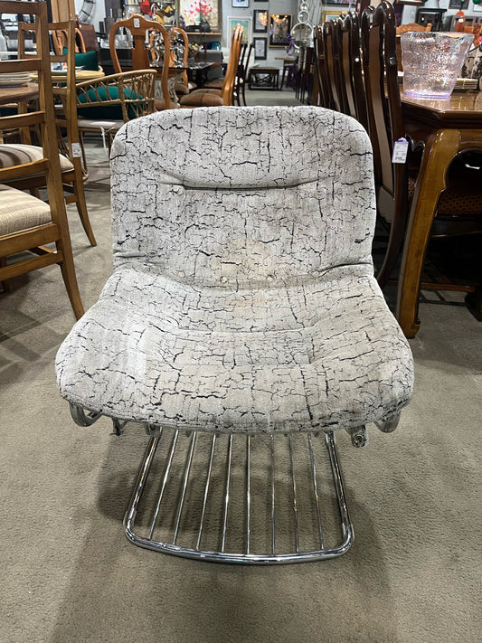 Rinaldi For Padova Italy MCM Stainless Steel Chair with Cushion