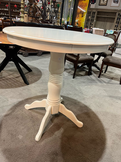 Pier 1 Round White Wood Pedestal Dining Table