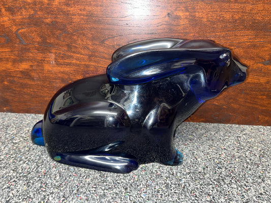 Haziza Navy Blue Acrylic Bunny Sculpture