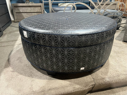 Round Patterned Ottoman