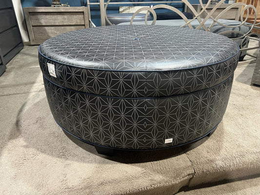 Round Patterned Ottoman