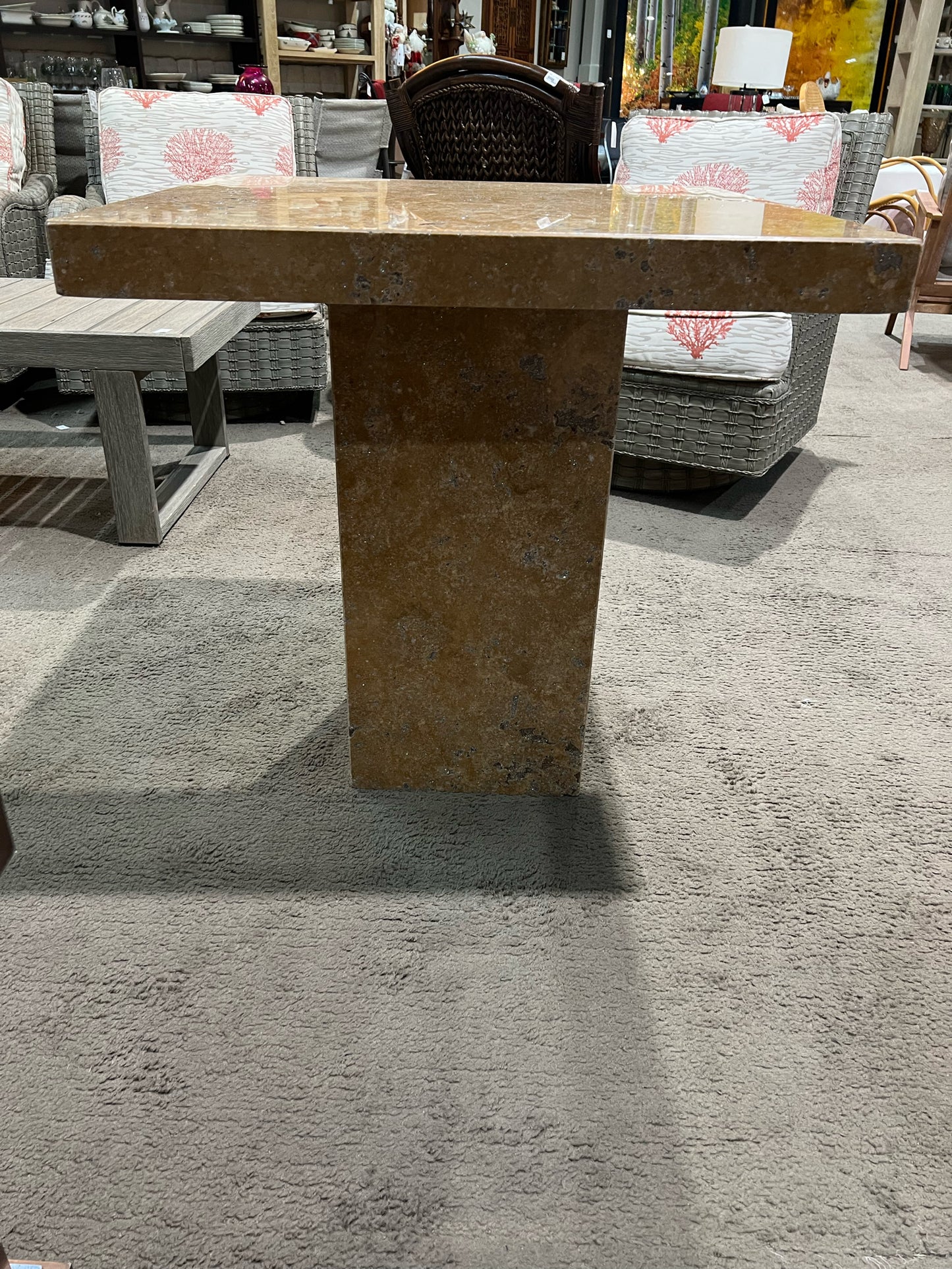 Stone International Chrome Stone Table