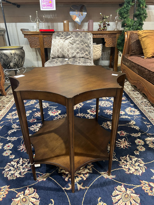 Vanucci Dark Wood Eight Points Accent Table