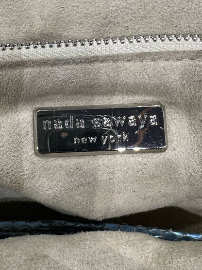 Nada Sawaya Metallic Striped Python Tote