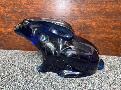 Haziza Navy Blue Acrylic Bunny Sculpture