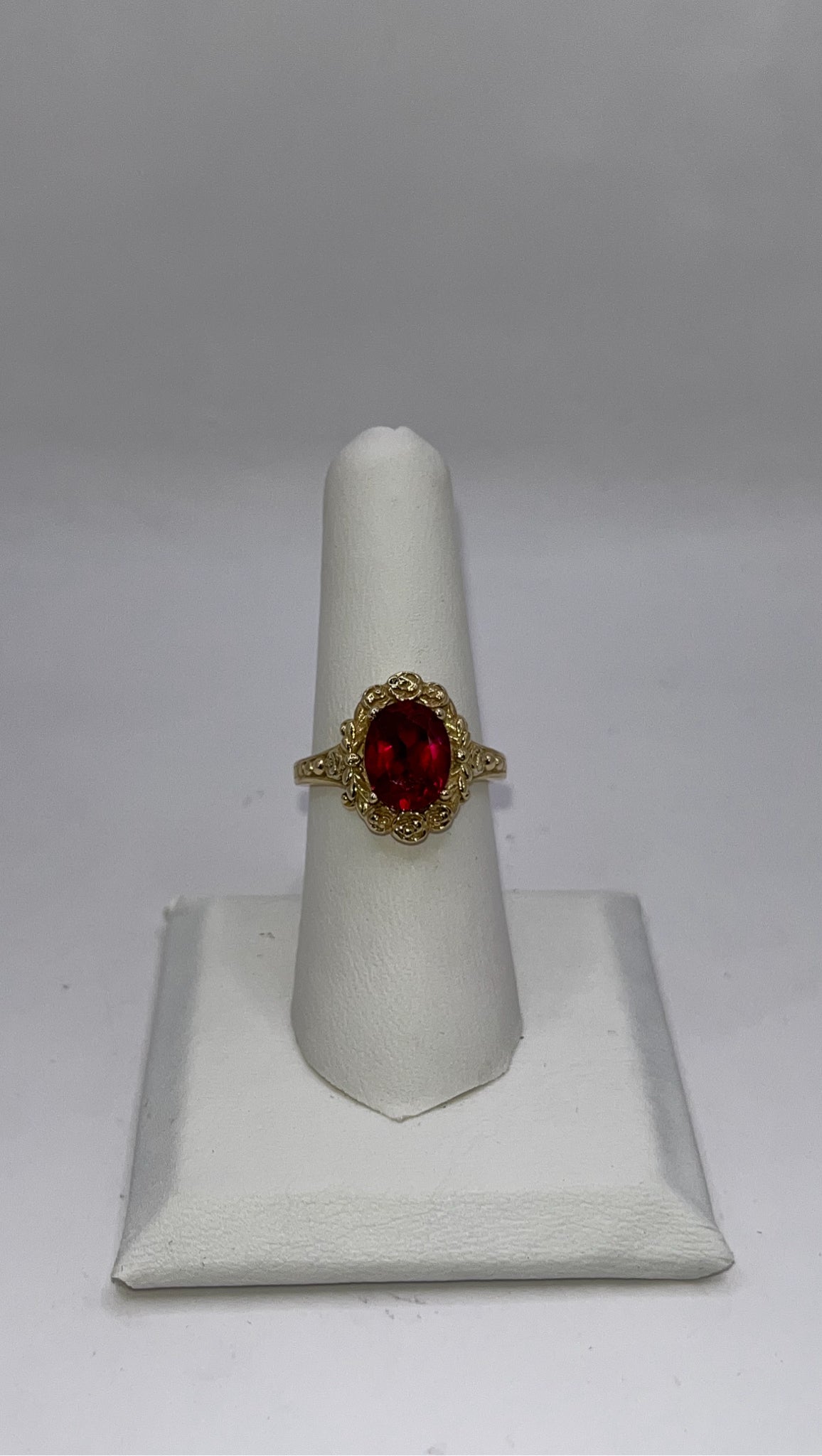 14K Yellow Gold Ruby Ring