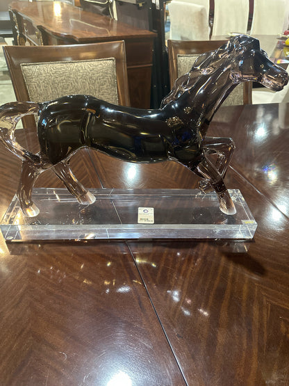 Haziza Purple Lucite Horse Statue