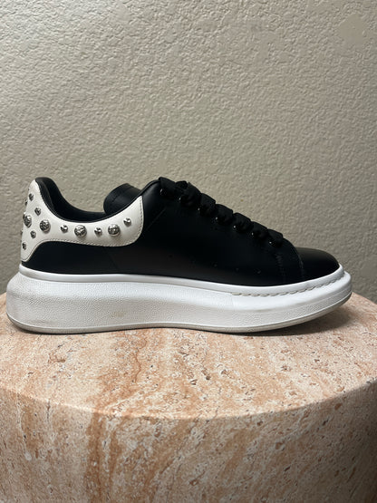 Alexander McQueen Black & White Stud Detail Sneakers