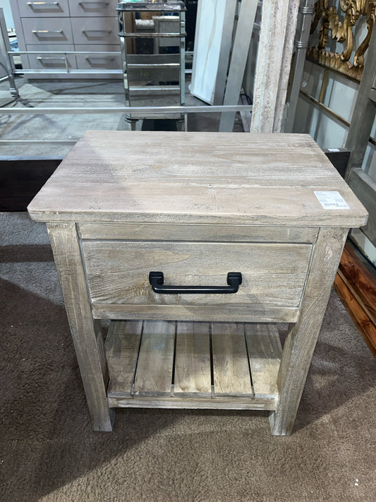 Pottery Barn Gray Wood Washed Finish Nightstand