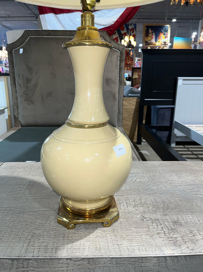 Paul Hanson Cream & Gold Urn Lamp