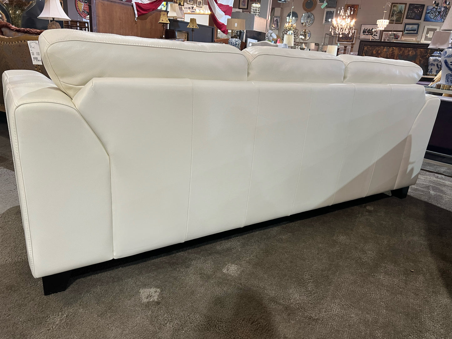 Palliser White Leather Sofa