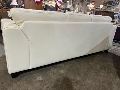 Palliser White Leather Sofa