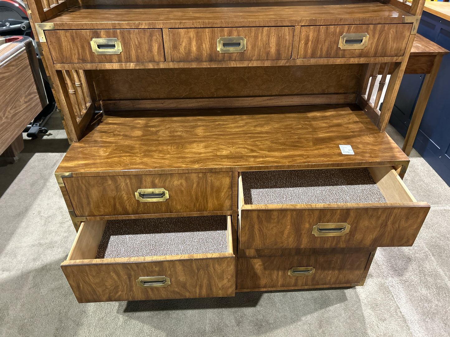 Dixie Furniture Wood  "Campaigner" Hutch Top Dresser