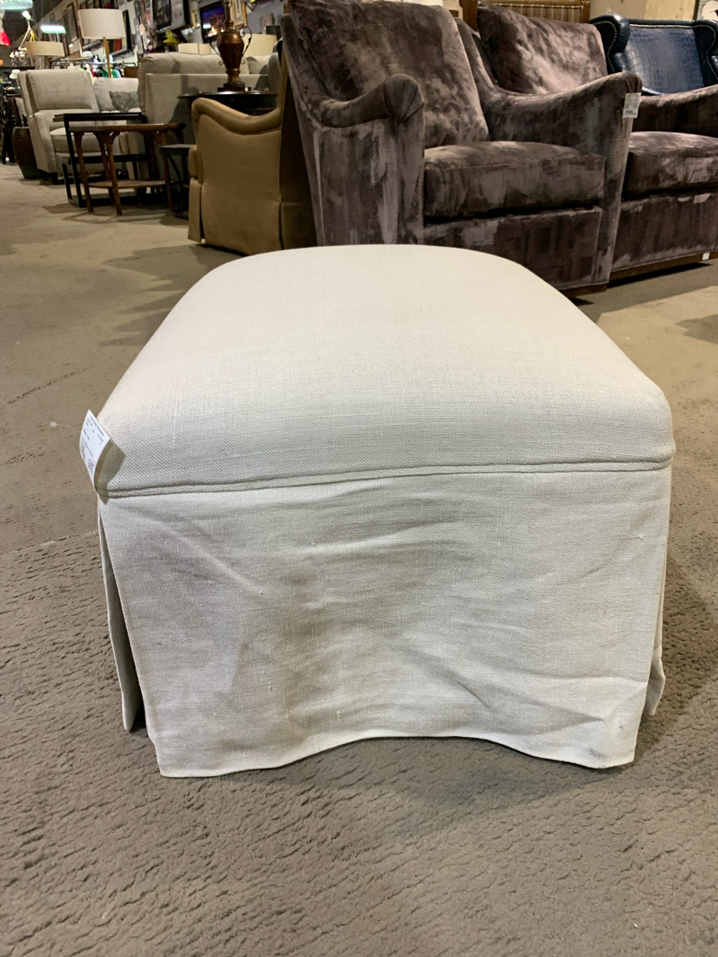Beige Linen Armchair