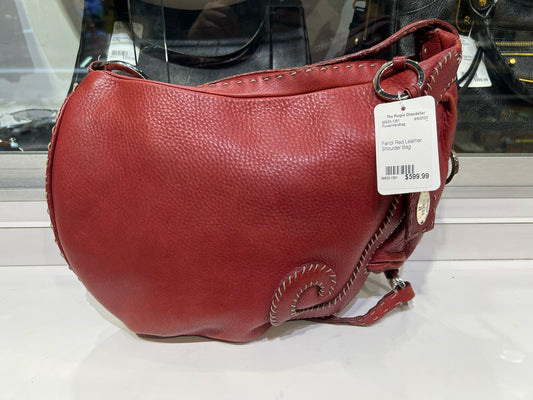 Fendi Red Leather Shoulder Bag