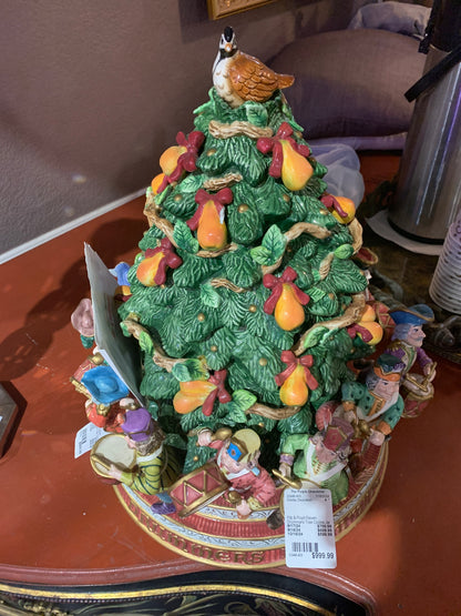 Fitz & Floyd Eleven Drummers Tree Cookie Jar