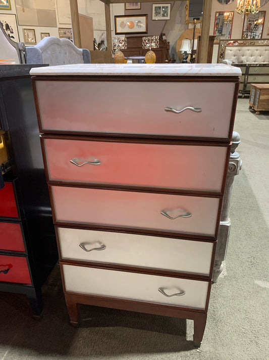 Kent Coffey White & Brown Asian Dresser