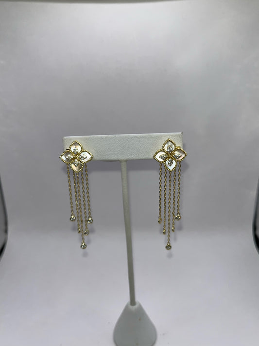 "Roberto Coin" Style Pearl Chandelier Earring