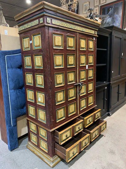 Peruvian Painted Armoire