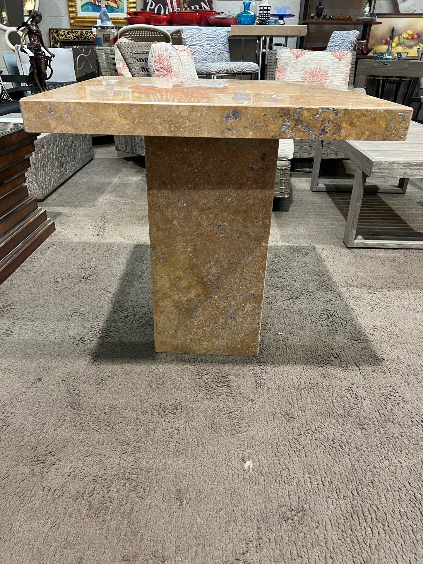 Stone International Chrome Stone Table