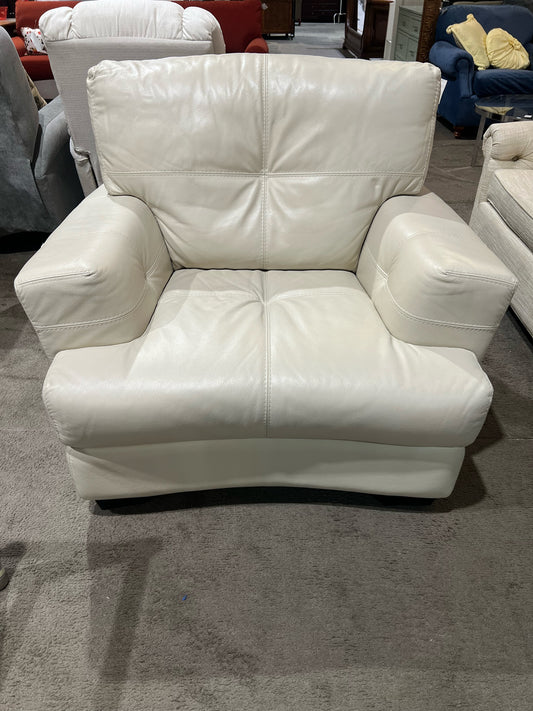 Chateau Cream Leather Chair