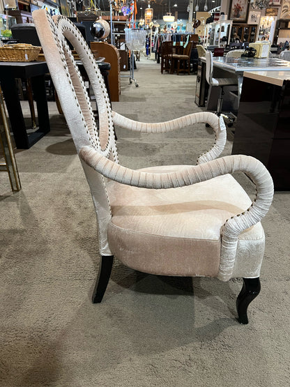 Floral Fabric Ribbon Arm Chair