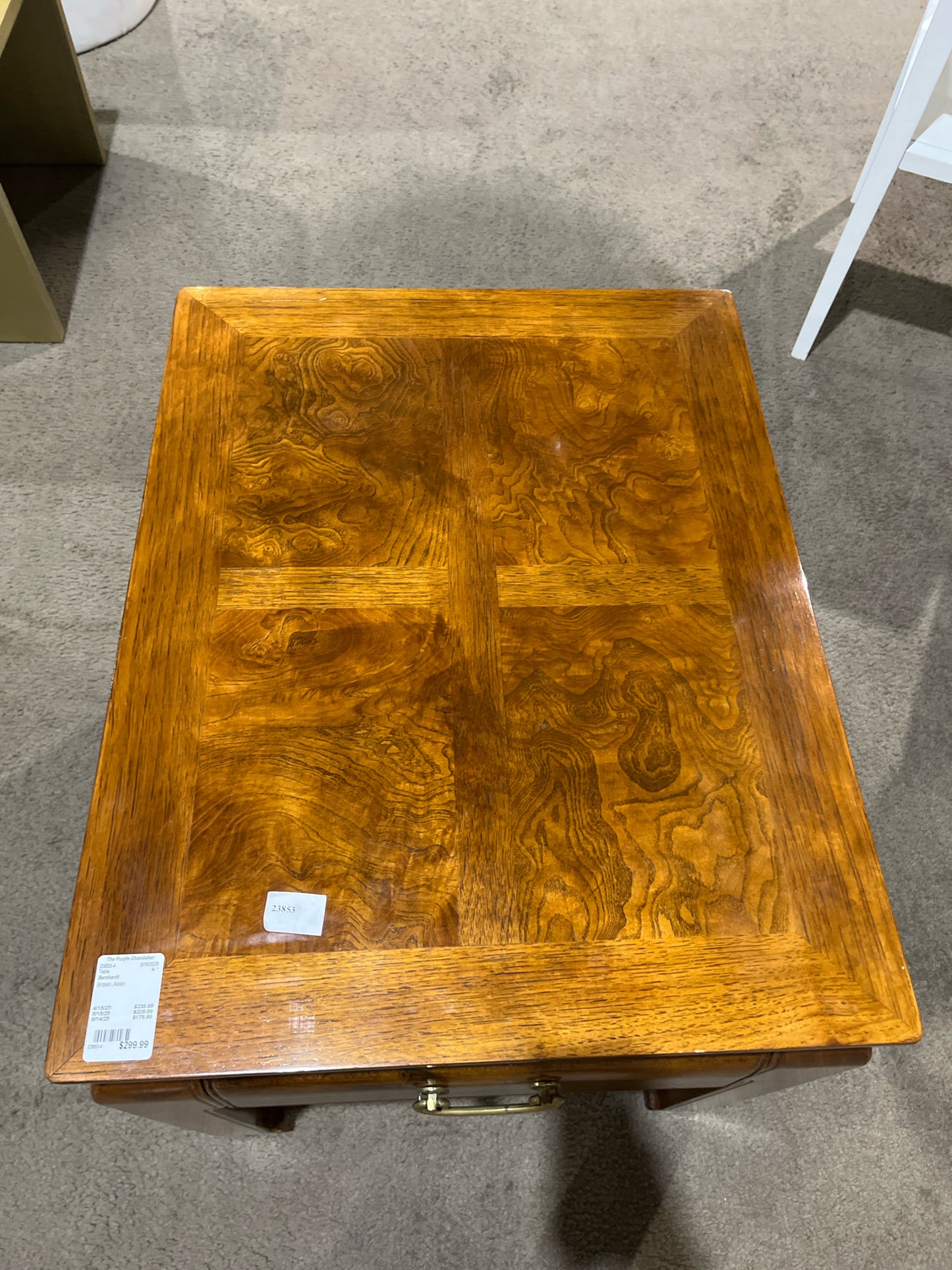 Bernhardt Single Drawer Asian Style Side Table