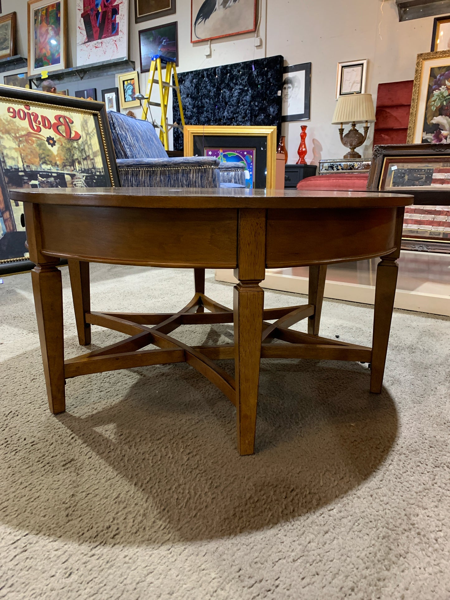 Klaussner Round 2 Drawer Wood Coffee Table