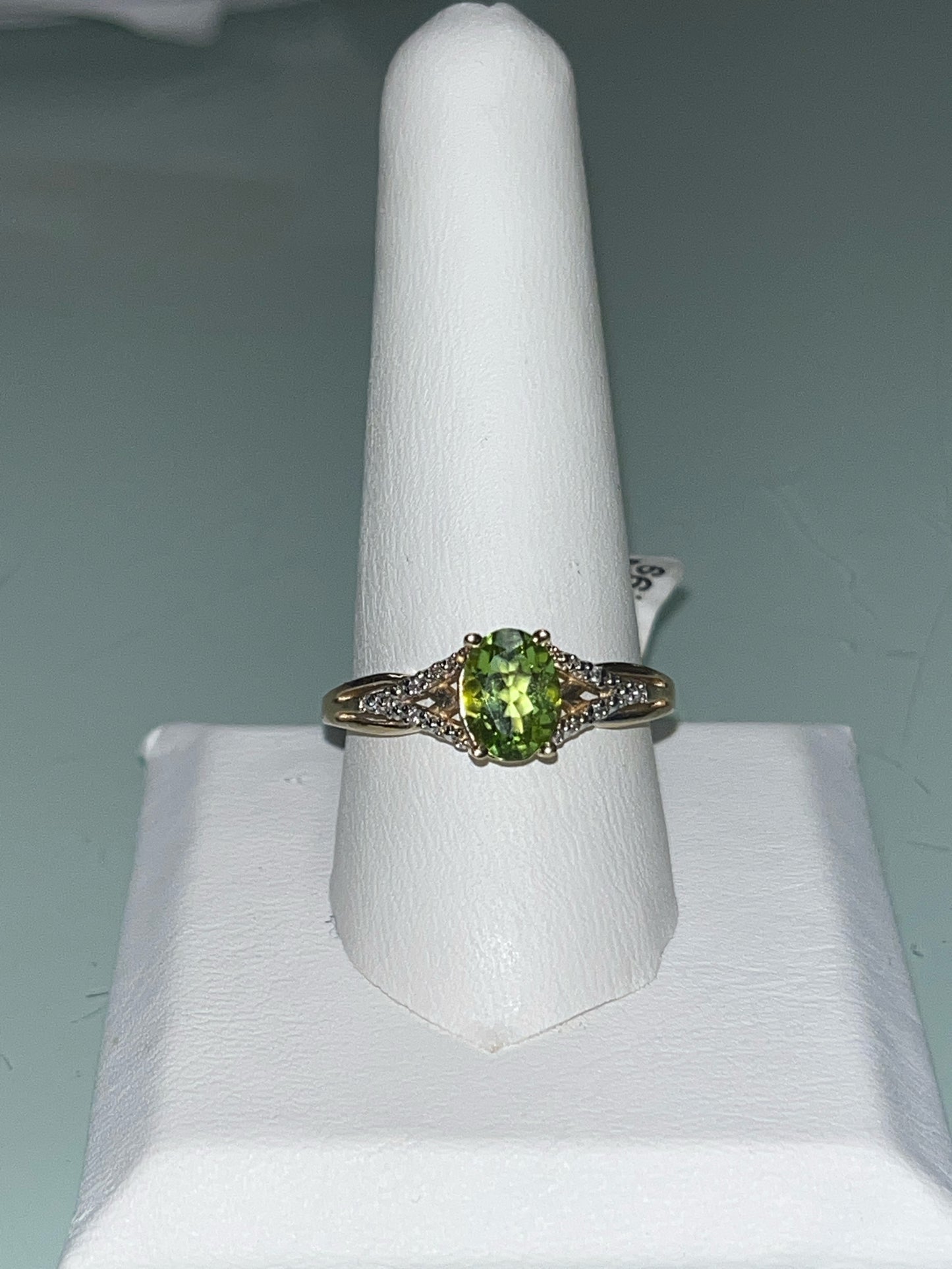 14K Yellow Gold Peridot Cocktail Ring