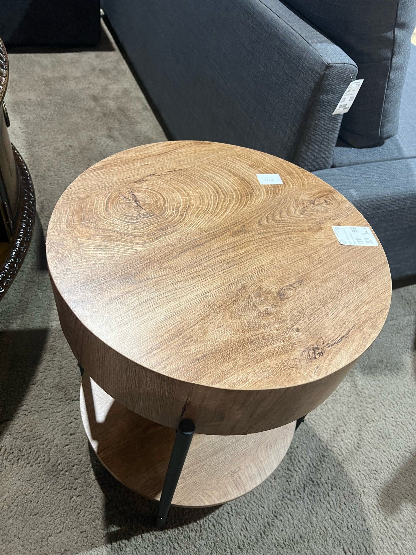 Small Round Wood End Table
