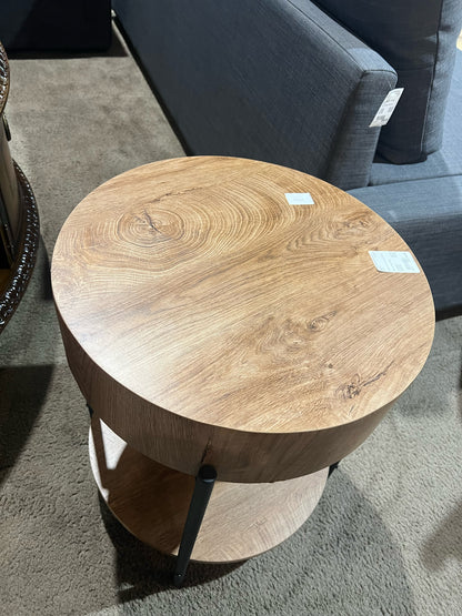 Small Round Wood End Table