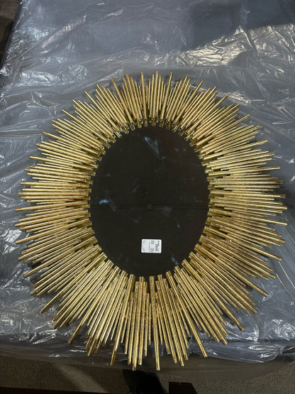 Renwil "Gold Sun Burst" Oval Mirror