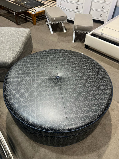 Round Patterned Ottoman