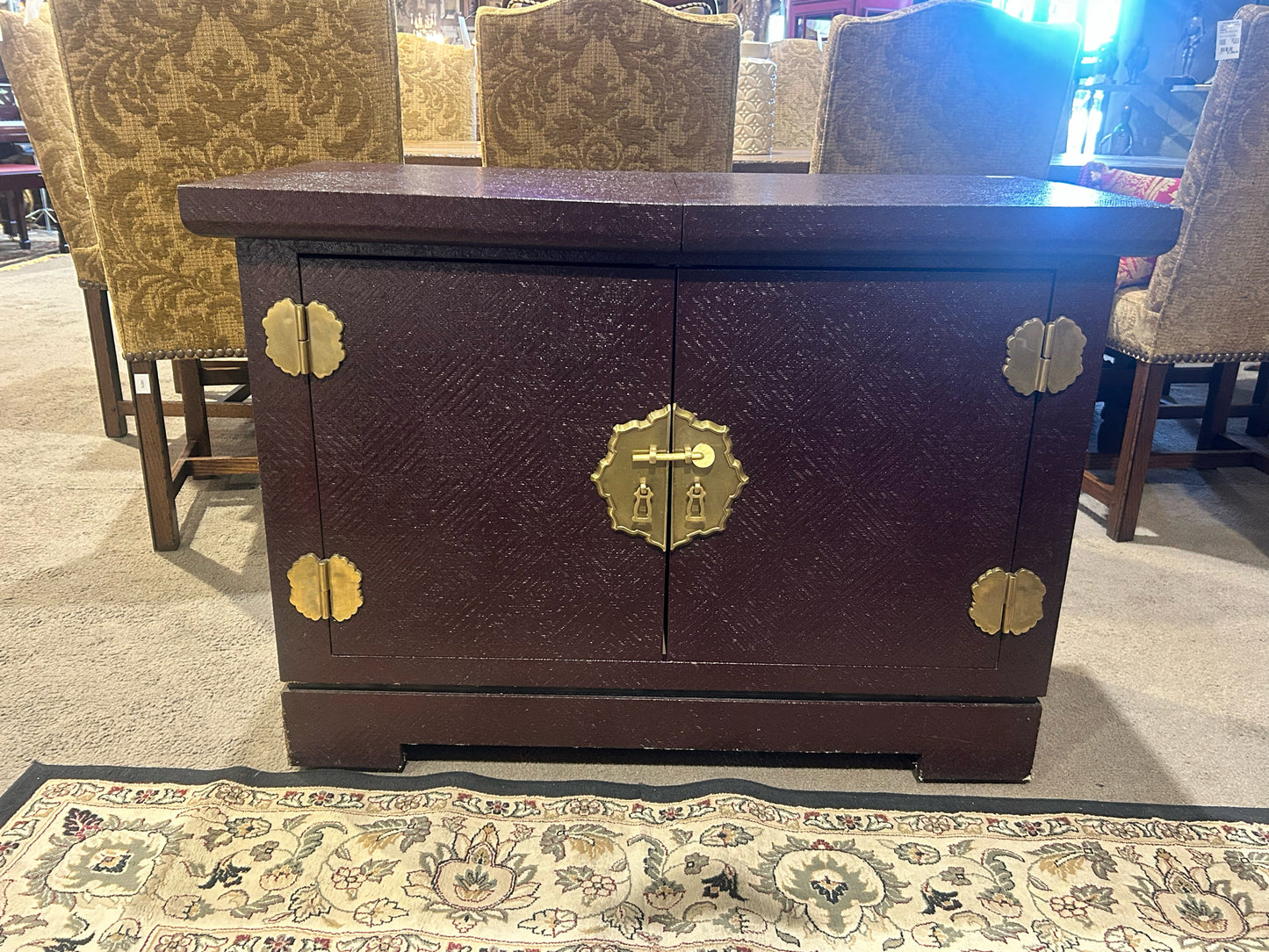 Dark Red Asian Tea Table