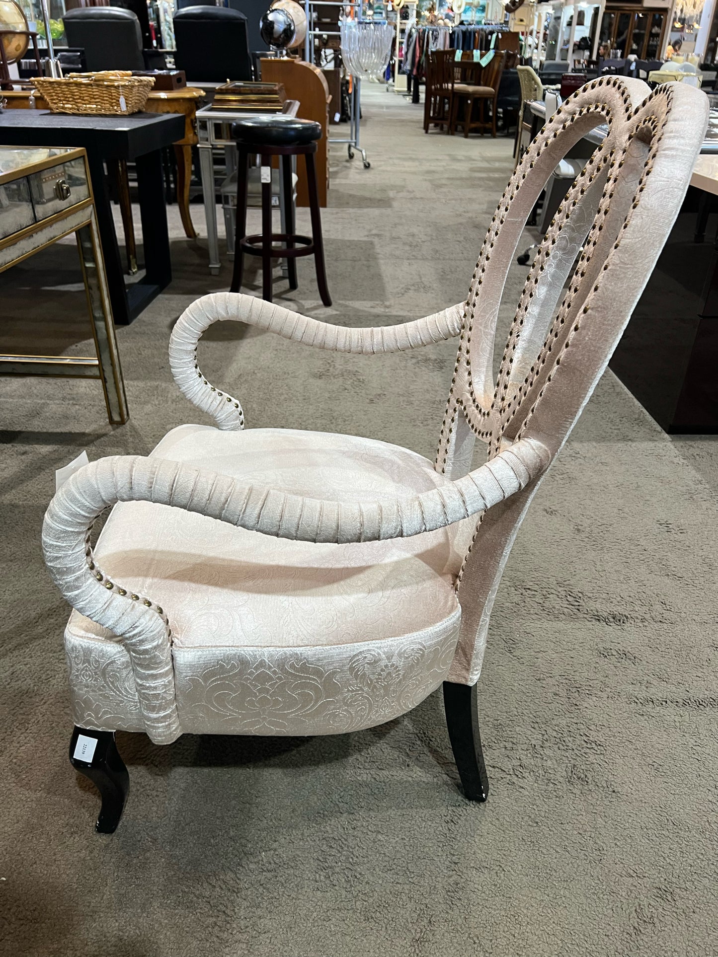 Floral Fabric Ribbon Arm Chair
