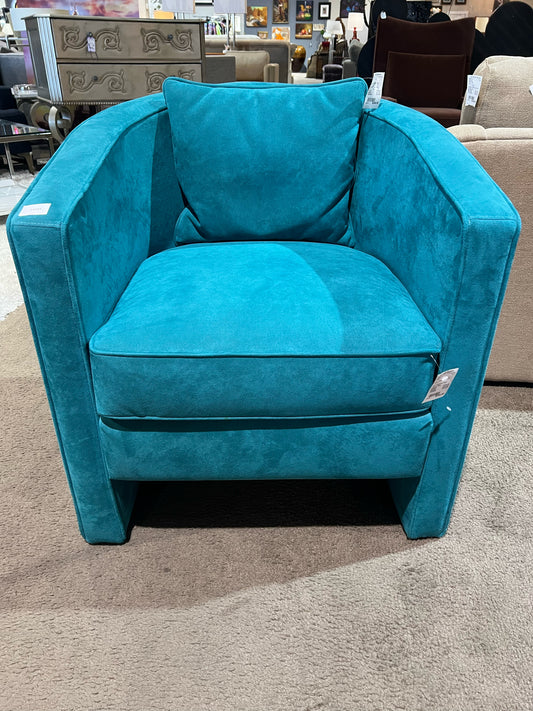 Small Turquoise Fabric Chair
