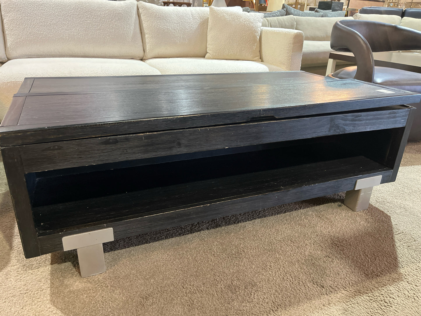 Black Wood Lift Top Coffee Table
