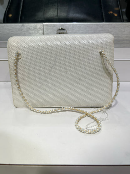 Vintage Judith Leiber Beige Textured Leather Purse