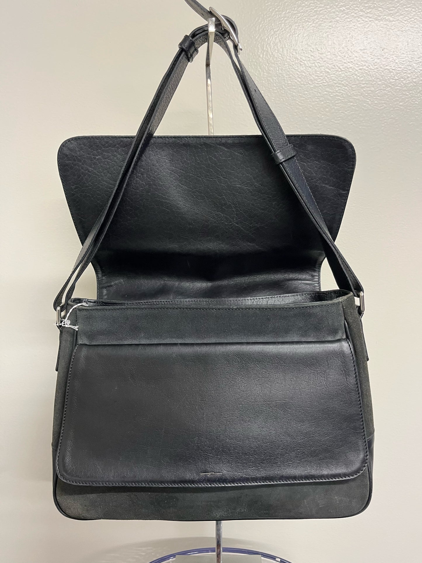 Shinola Detroit Gray Suede Shoulder Bag