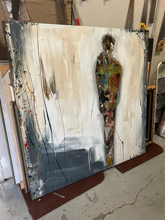 Kelsey Irvin "Reworked IX" Painting on Canvas