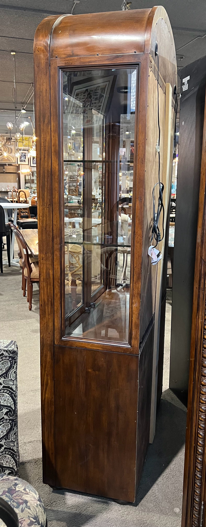 4 Door Arched Top Darkwood Cabinet