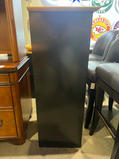 Black & Tan Wood Chest of Drawers