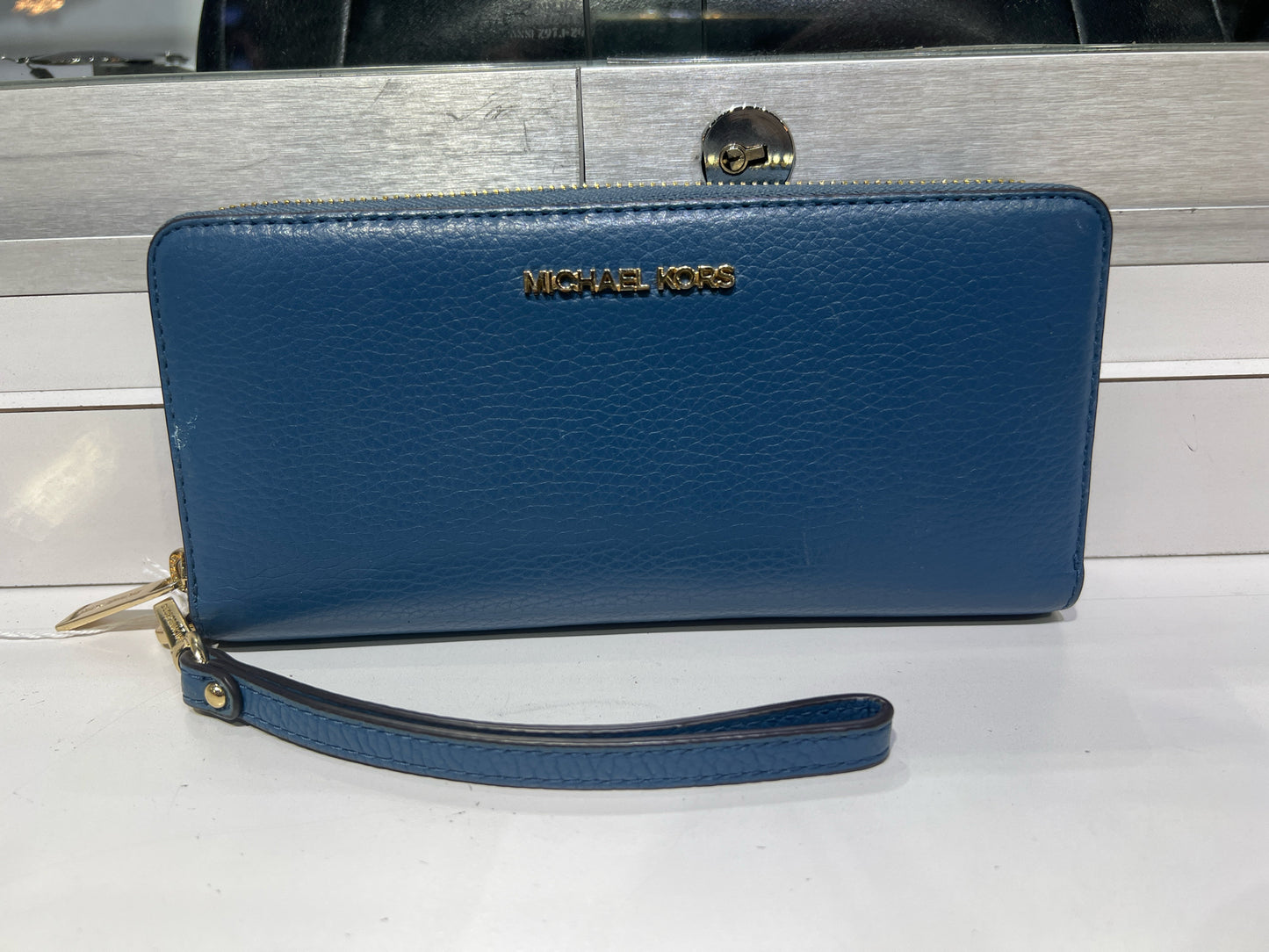 Michael Kors Blue Zipper Wallet