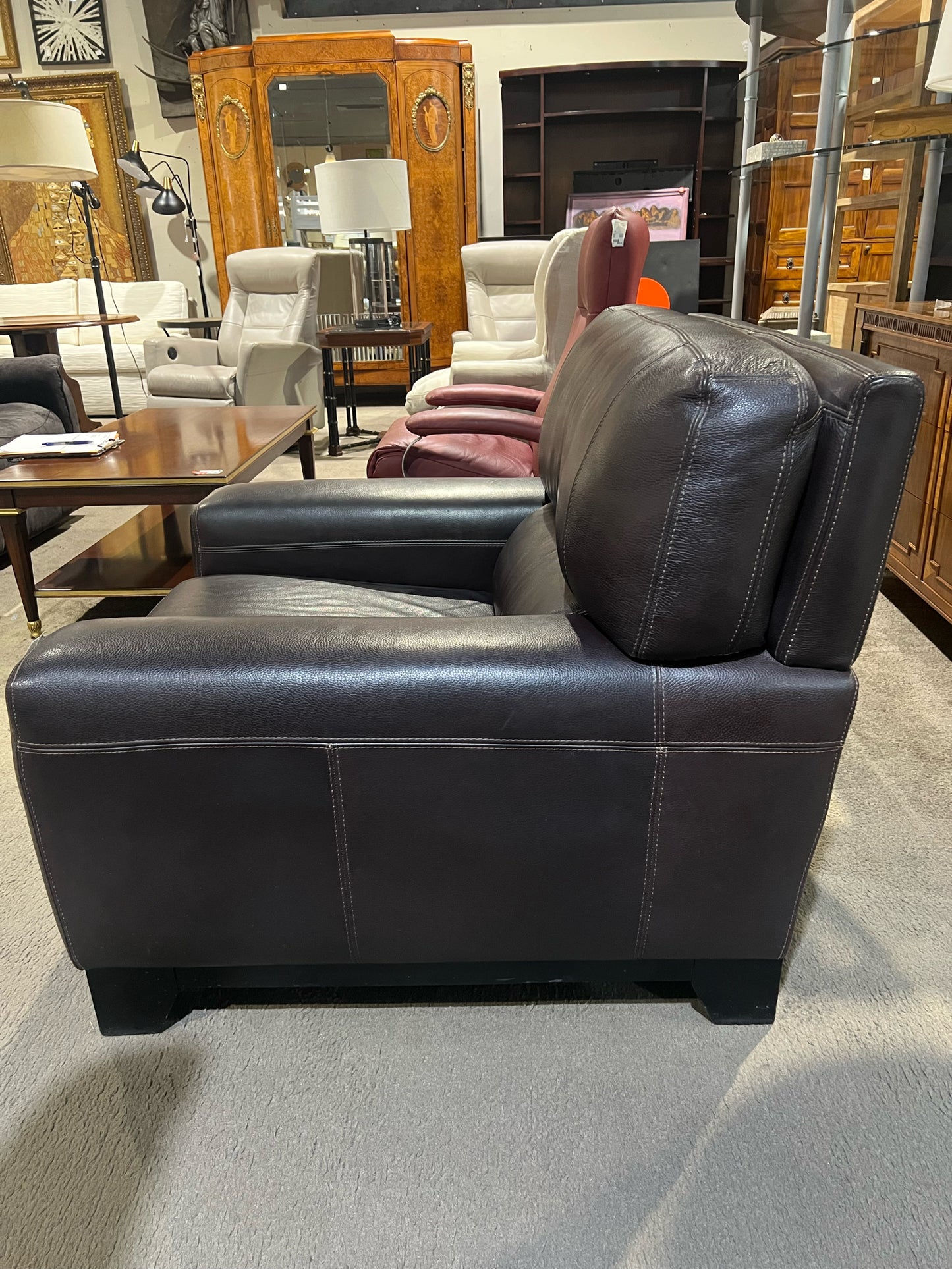 Brown Leather Armchair