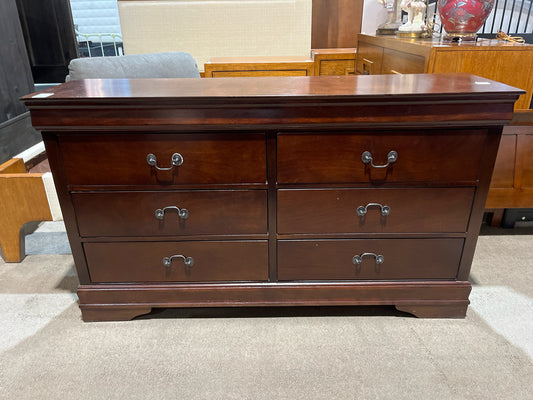 Dark Wood 6 Drawer Dresser