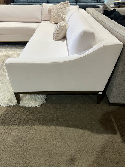 Restoration Hardware 2 Piece  White Fabric "Italia Slope" Sectional