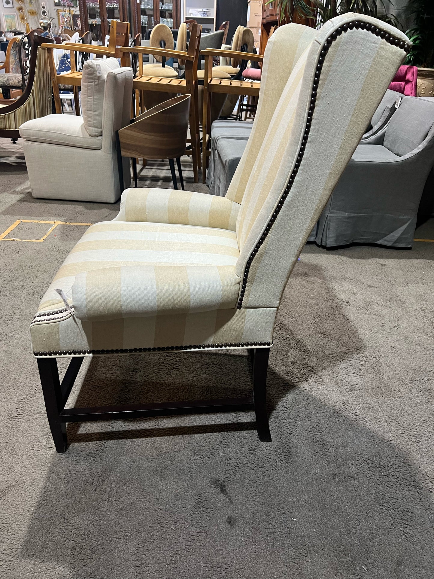 Barclay Butera Beige Wing Chair