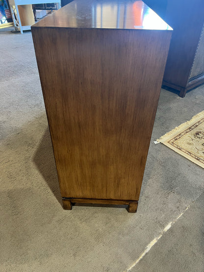 Stein World Dark Wood Gator Skin Face "Weir" Cabinet