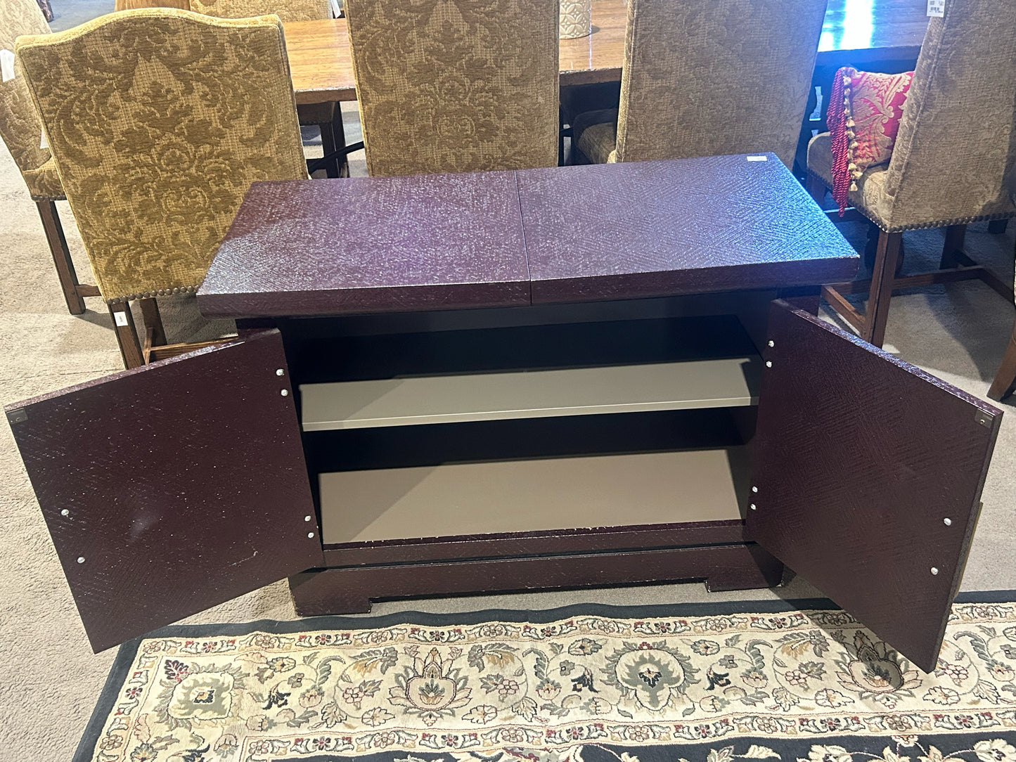 Dark Red Asian Tea Table